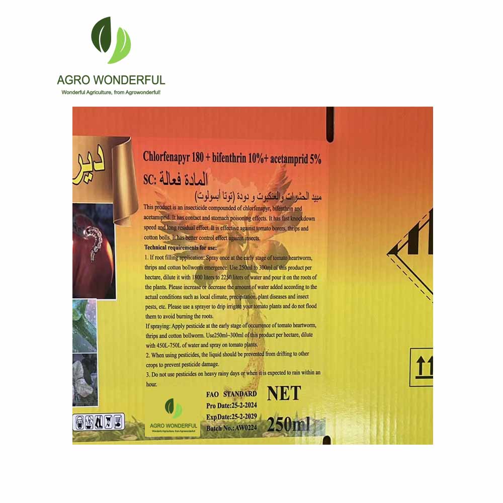 Chlorfenapyr 180 + bifenthrin 10%+ acetamprid 5% SC