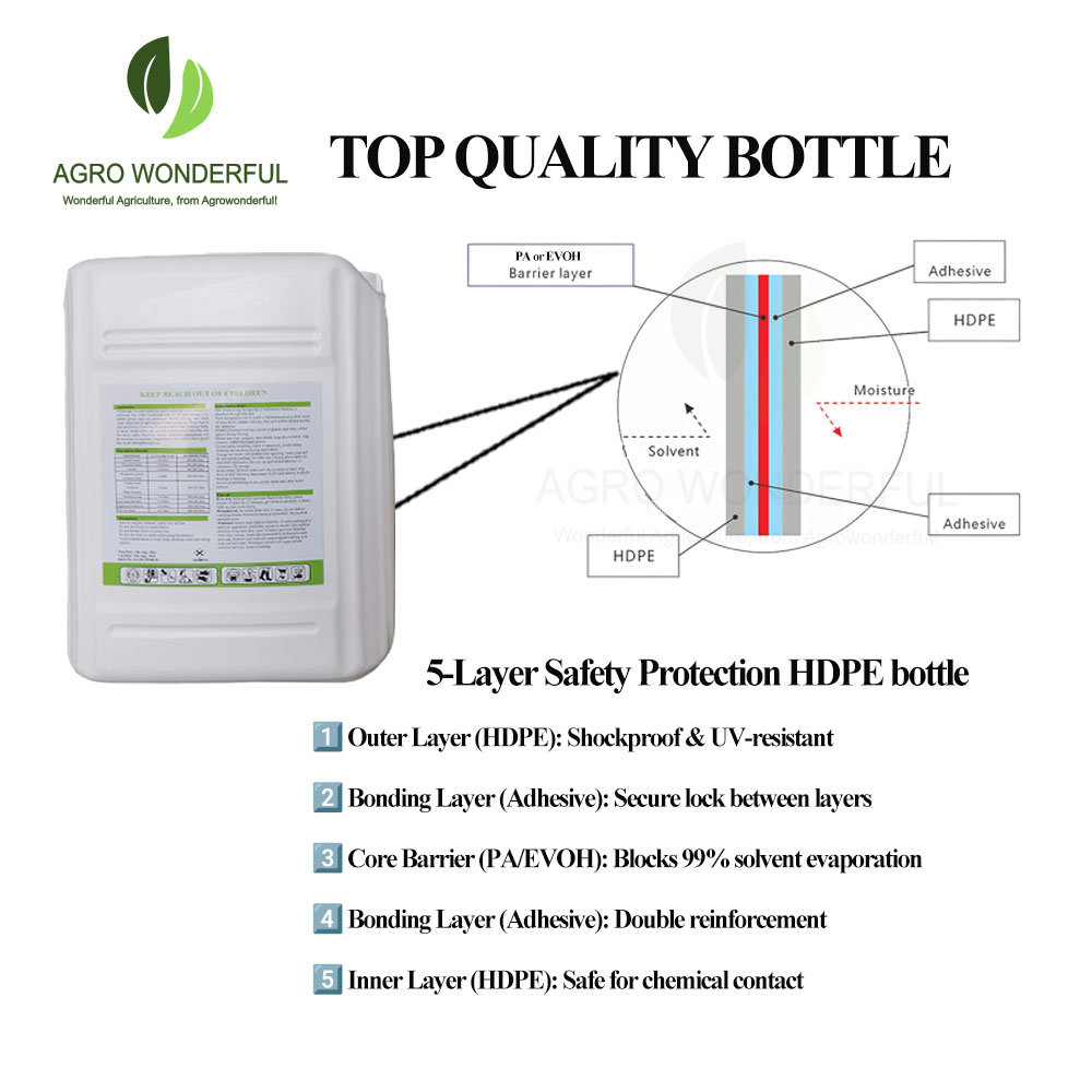 Glufosinate-Ammonium 5-Layer Safety Protection HDPE bottle