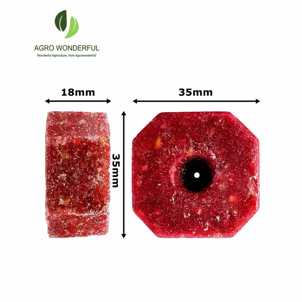 Bromadiolone red wax block